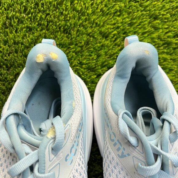 Saucony Guide 17 Womens Size 9 Gray Blue White Athletic Running Shoes Sneakers - Picture 3 of 12